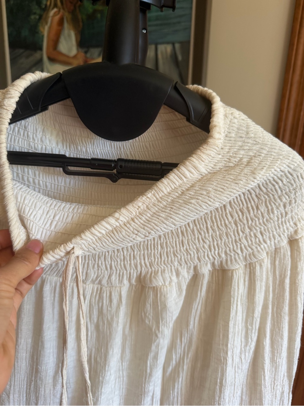 Like new Women's White Boho Tiered Maxi Skirt - Picture 4 of 5